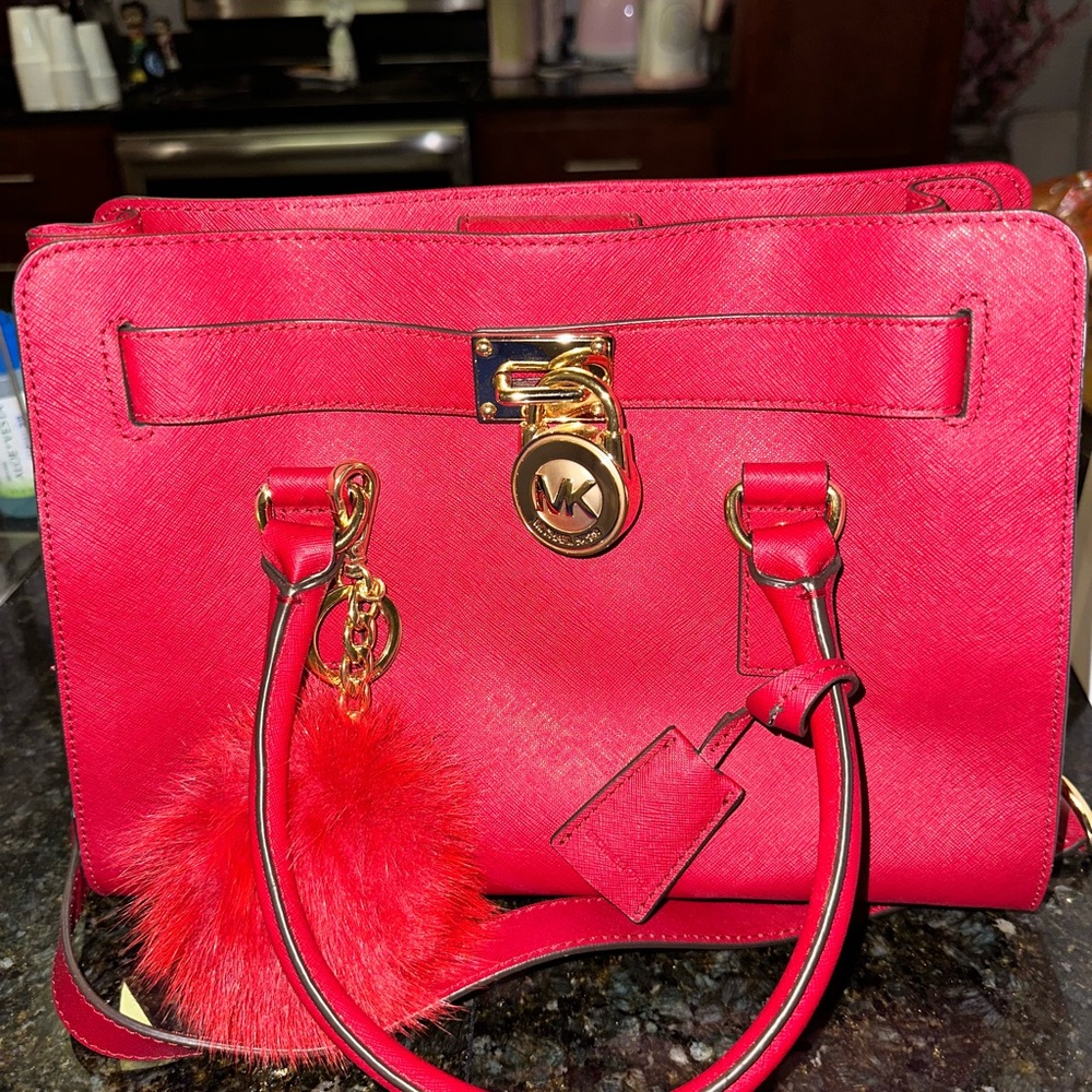 Red Michael kors handbag